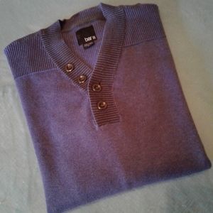🌺 Mens Like New Bar III Henley Style Sweater